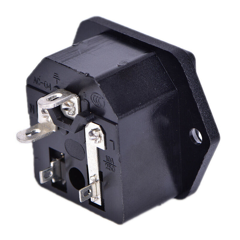 AC-03 Power Socket 10A 250VAC With Safety Fuse HolderTriangleSocketConnecto SE