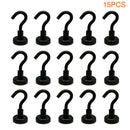 15pcs Strong Suction Magnetic Hooks Seamless Key Indoor Outdoor Tool Wall Hanger