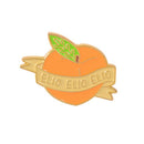 Cartoon Peach Fruit Brooch Women Men Enamel Badges Clothes Collar Lapel Pin A