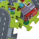 9pcs Baby EVA Foam Puzzle Floor Mat Toddler Traffic Route Interlocking Pad