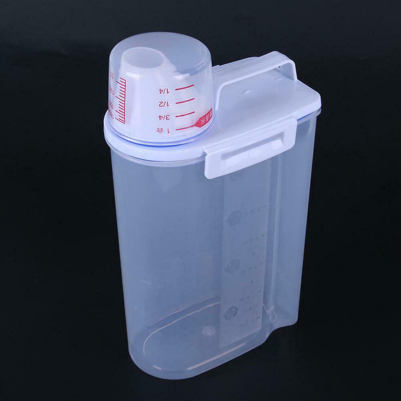 Pet Food Storage Barrels Container Dry Food Dispenser with Measuring Cup