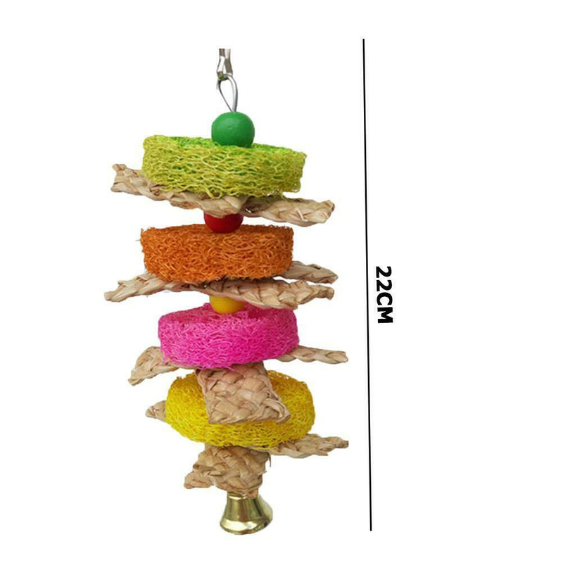 Parrot Bird Pet Hanging Swing Bird Corn Husk Chewing Bite Scratch Toys
