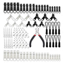 183PCS Zipper Replacement Zipper Repair Kit Install w/ Pliers for Bags Jacket