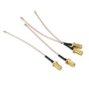 Pack of 4 RF U.FL(IPEX/IPX) Mini PCI to RP-SMA Female Pigtail Antenna Wi-Fi