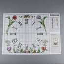 Flower Basket Clock Stamped Cross Stitch Kit DIY Needlework for Beginners