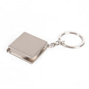 1pc Mini practical tape measure keychain key chain ring keyring key fob holder F