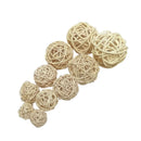 10 Pcs 3-7cm Rattan Wicker Ball Photo Props, Home Wedding Bowls DIY Trinkets