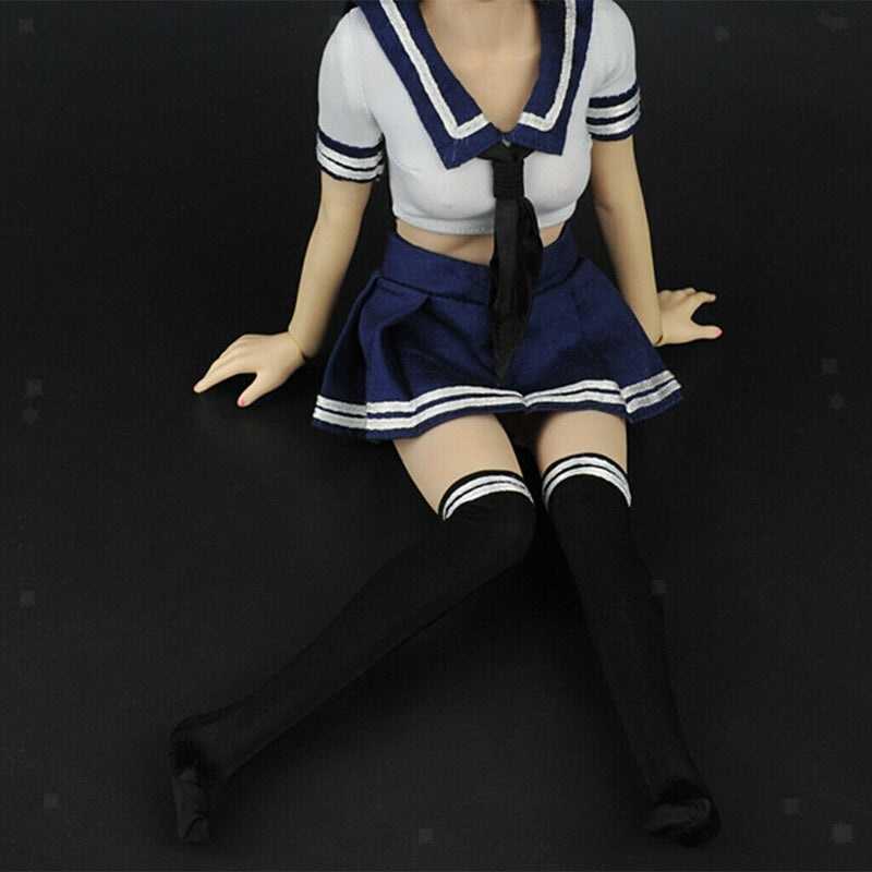 1/6 Scale Blue White JK Uniform Sailor Outfits for 12'' Female Action Figures