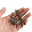 Personalised Engraved Bronze Dolphin Pocket Watch Men Significance Memorial D4D2