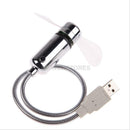 Flexible Gooseneck LED Clock Mini USB Fan Cool For PC Notebook Time Display New