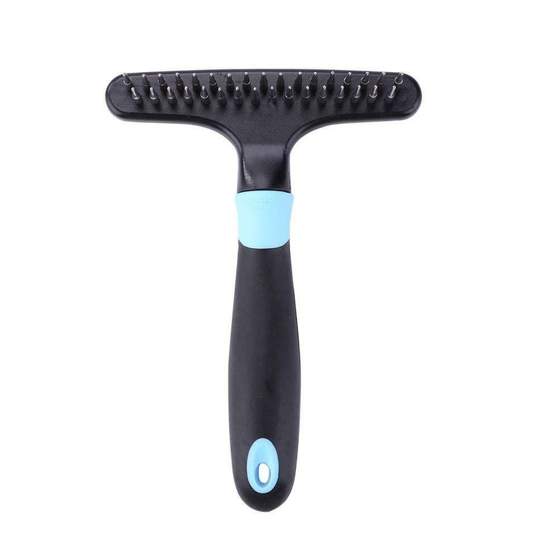 Double Row Stainless Steel Pins Dog Rake Deshedding Dematting Brush Comb