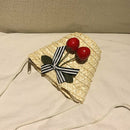 Mini Wrap Bag Women Summer Straw Rattan Woven Bag Crossbody Woven Beach Han I1F2