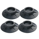 4Pcs Floor Mat Elasticity Black Protectors Furniture Anti Vibration Rubber