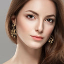 6Pcs Leopard Jewelry Set Leopard Print Earrings Bracelet Tassel Necklace forT4B9