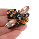handmade rhinestone beaded sequin patches bees sew on patch for clothes^applique