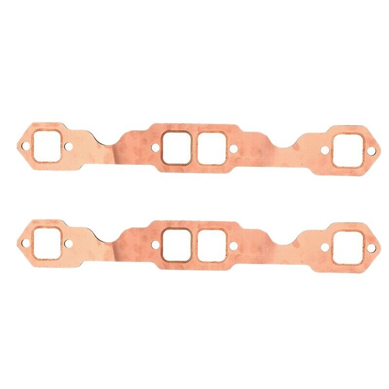 2Pack Exhaust Gaskets Square Port Copper Header Exhaust Gaskets Reusable Fi B7Z7