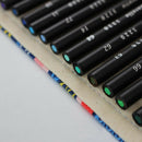 Colored Fish Canvas School Pencil Case 72 Holes Roll Pencil Case Large Pen