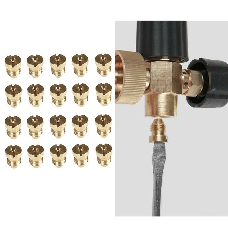 20X 1.1mm Foam Orifice Nozzle Tips Universal Brass Nozzle for Snow Foam Lance