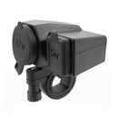 Black 5V 2.1A USB Phone 12V Motorcycle Handlebar Handle Bar Clamp Charger P