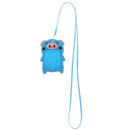 Cute Pig Silicone Watch Protective Case with Strap Lanyard Pendant blue