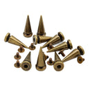 10 Sets Bronze Screw Bullet Rivets Spike Studs Spots DIY Rock Punk 10x25mm