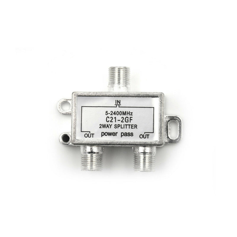 Metal 2-Way TV Satellite Cable Splitter for Sky Virgin Media 5-2400MHZ N3c