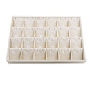 Rings Earrings Jewelry Display Organizer Tray Holder 24 Grids Necklace Tray
