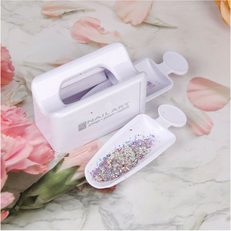 Nail Dipping Powder Recycling Tray Powder Sequin Storage Box Manicure Tools