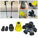 5Pieces Rubber 6 Support FeetCane Tip Base Replacement Crutch for Senior