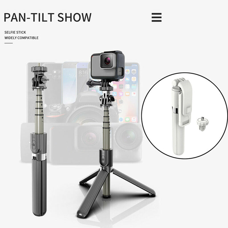 Selfie Stick, All in 1 Portable Selfie Stick Tripod with Bluetooth Remote, for