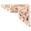 8*8cm Wood Carved Corner Onlay Applique Decor Furniture Craft Unpainted