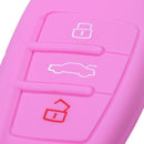 3 Button Silicone Flip Remote Key Case Cover Fob Car For AUDI A3 A4 A6 TT Q