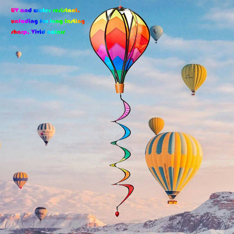 3Pcs 55" Hot Air Balloon Wind Windsock Outdoor Garden Lawn Festival Decor