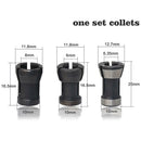 3pcs Collet Chuck Heads for Engraving Trimming Electric Router Milling Cutter