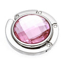 Folding Purse Handbag Holders Crystal Bag Hook Hanger Hold Women Pink Porta X9U5