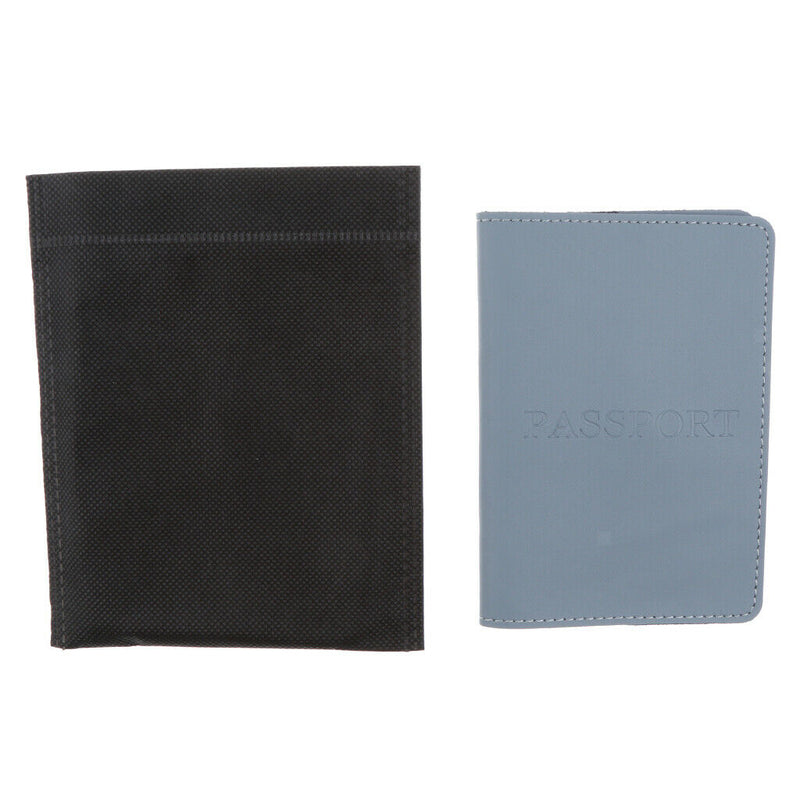 2018 Travel Passport Credit ID Card Cash Wallet Purse Holder Protector Case Blue