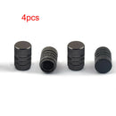 4 X Aluminum Metal BlacksAlloy Tire/Rim Valve Air Port Dust Cover Stems Cap/Caps
