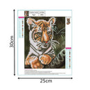 Tiger Round Drill 5D Diamond Embroidery Painting Cross Stitch Kit for Adults