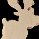 Wooden Elk Shape Embellishments Crafts Christmas Tree Hanging Pendant Tags