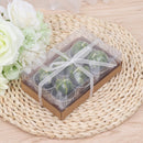 6Pcs Mini Tealight Candles Long Burning Unscented Succulent Tea Light Home Decor