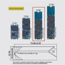 Aluminum Alloy M.2 SSD Cooler Heatsink Heat Thermal Pad for 2280/2260/2242