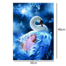 DIY 5D Mosaic Girl Swan Needlework Cross Stitch Embroidery Diamond Painting