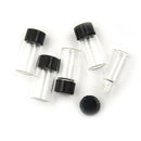 5Pcs 3ml Small Cute Glass Vials Bottles Clear Containers With Screw Cap  Z