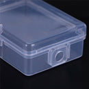 2PCS Small Transparent Plastic Storage Box Clear Square Multipurpose Display M&O