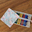 Canvas Pencil Wrap, Pencils Roll Pouch Case Hold For 48 Colored Pencils Pen