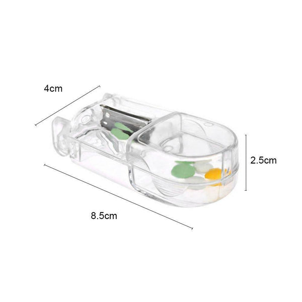 Handy Drug Box Pill Case Cutter Box Tablet Cutter Splitter Medicine Holder