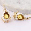 Hand Painted Enamel Glazed Broken Egg Shell Fashion Earring for Women with