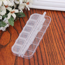 Nail Art Box Empty Divided Case Nail Tips Rhinestone Beads Gems Storage Box A