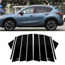 10PCS BLACK PILLAR POSTS SET DOOR TRIM PIANO COVER KIT FOR MAZDA CX-5 RPB GVA