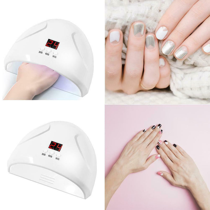 12 LED 36W Nail Art Dryer Light Manicure Drying Gel Polish UV Lamp (White) SN9F